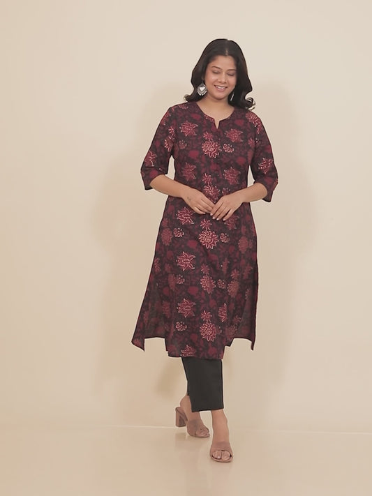 Soft Cotton Floral Kurta