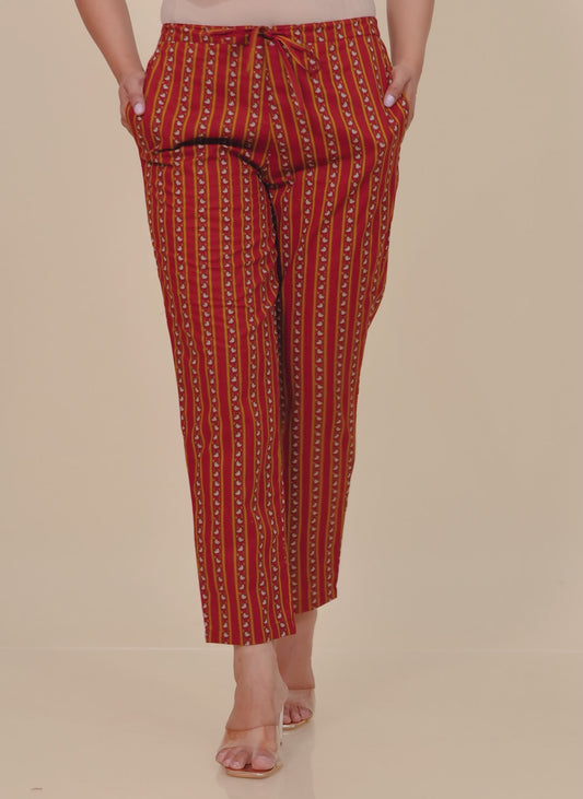 Soft Cotton Striped Pant