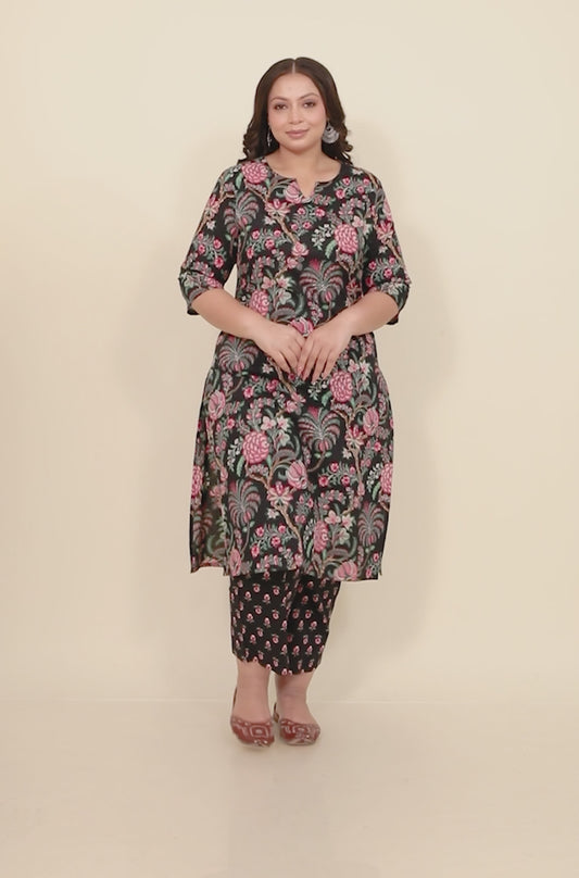 Soft Cotton Floral Kurta