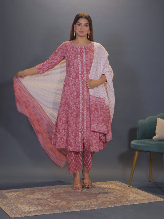 Soft Cotton Floral Kurta