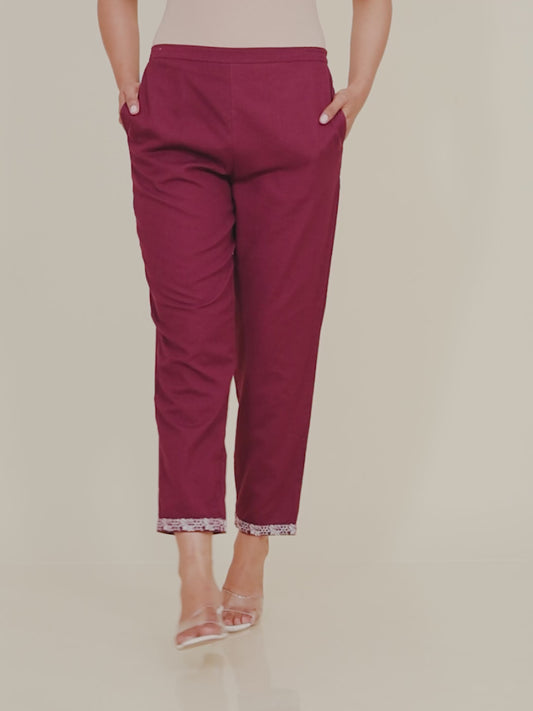 Linen Cotton Solid Pant