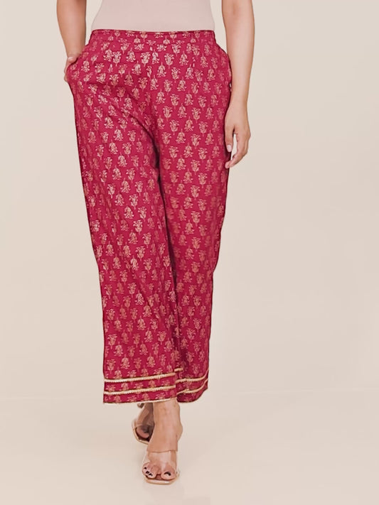 Rayon Gold foil Pant