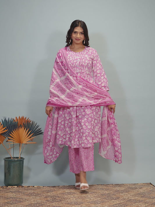 Soft Cotton Floral Kurta