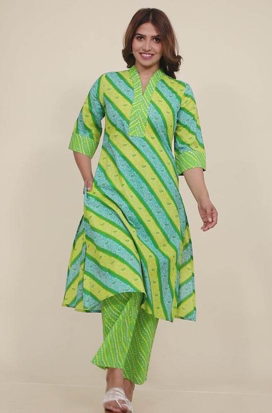 Soft Cotton Bandhani Kurta