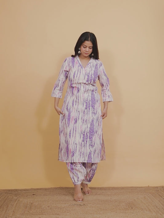 Kantha Cotton Tie-Dye Kurta