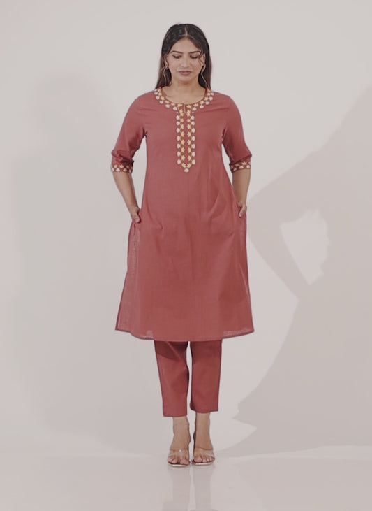 Khadi Cotton Solid Kurta