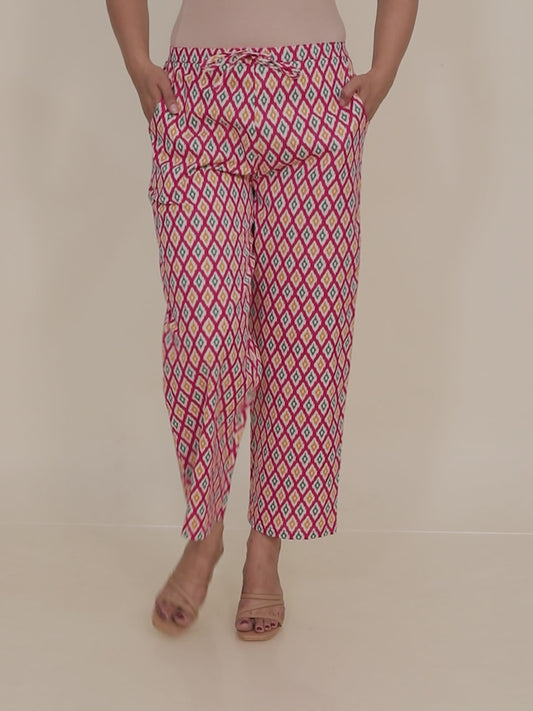 Linen Cotton Ikat Pant