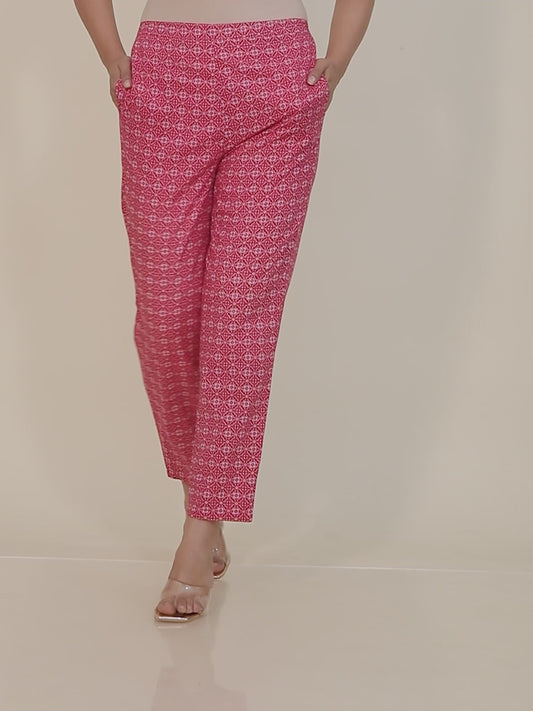 Soft Cotton Geometric Pant