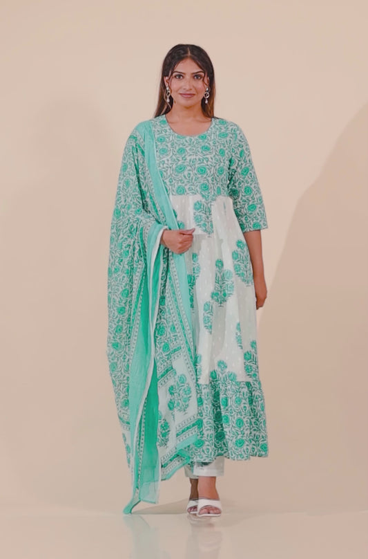 Soft Cotton Floral Kurta