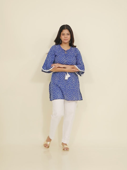 Soft Cotton Bandhani Kurti