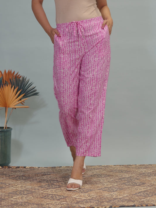 Soft Cotton Striped Pant