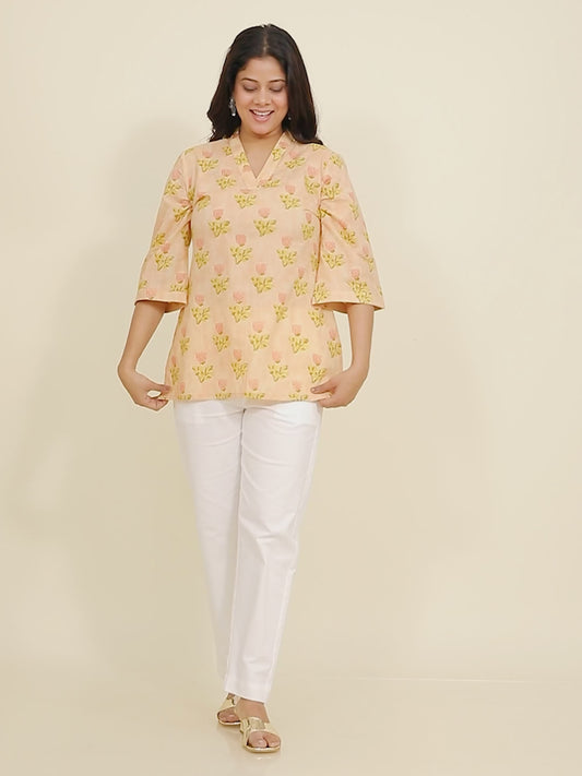 Soft Cotton Floral Kurti