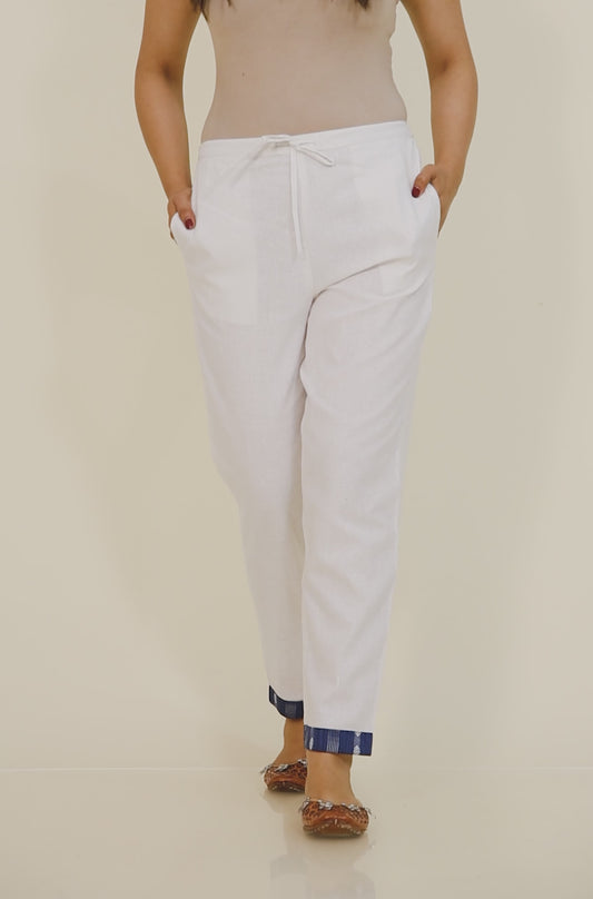 Blend Cotton Solid Pant