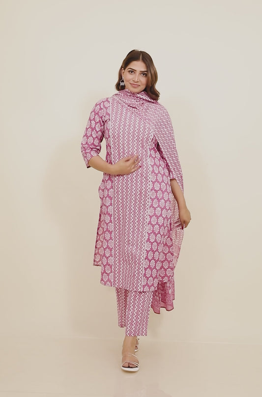 Soft Cotton Floral Kurta