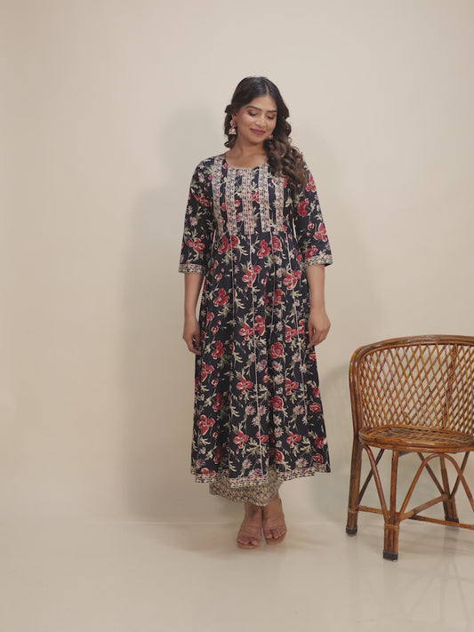 Soft Cotton Floral Kurta