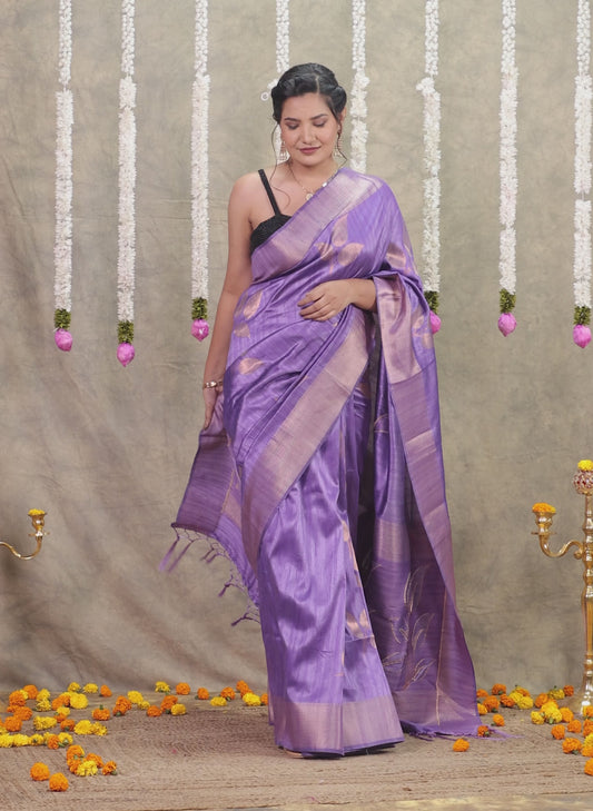 Brocade Lavender Saree