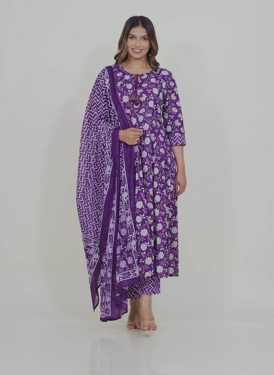 Soft Cotton Floral Kurta