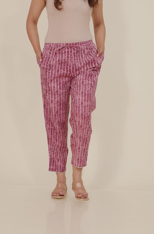 Soft Cotton Striped Pant