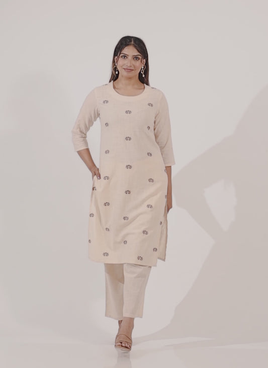 Khadi Cotton Solid Kurta