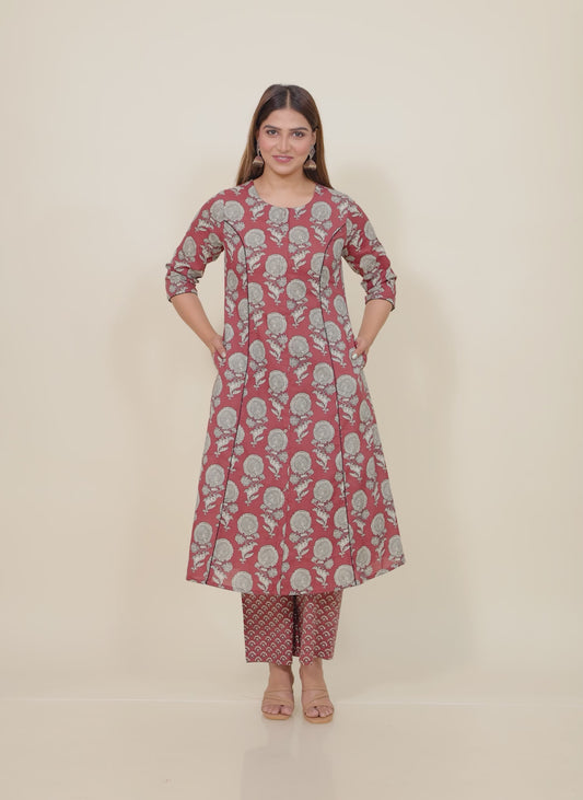 Soft Cotton Floral Kurta