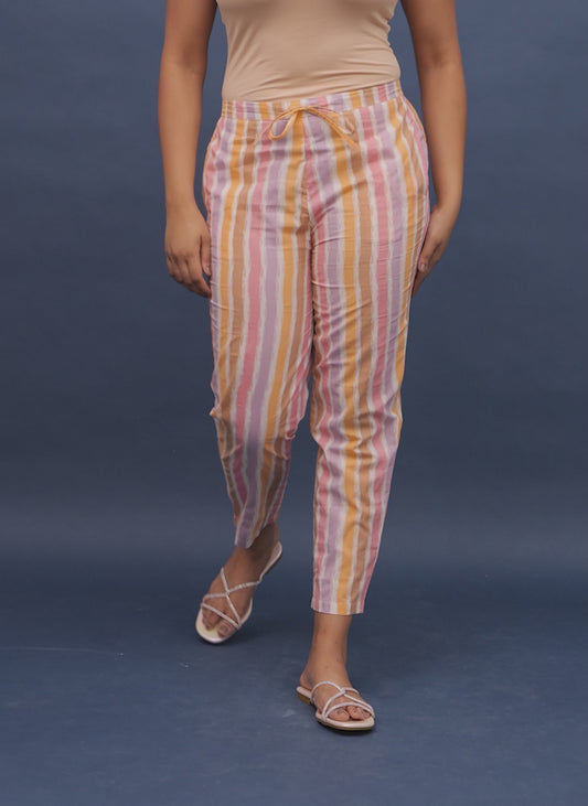 Soft Cotton Striped Pant