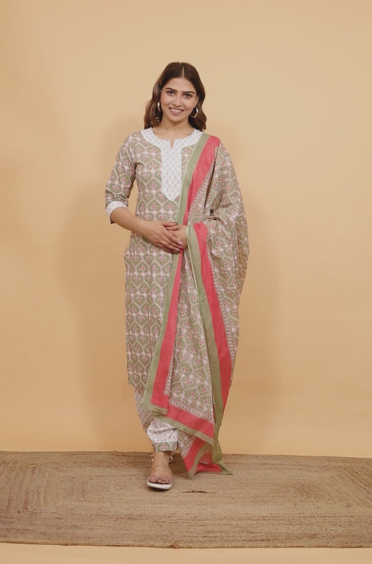 Soft Cotton Abstract Kurta