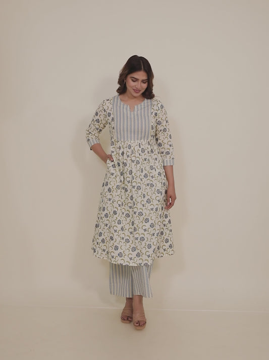 Soft Cotton Floral Kurta