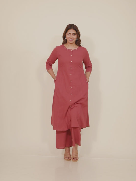 Khadi Cotton Solid Kurta