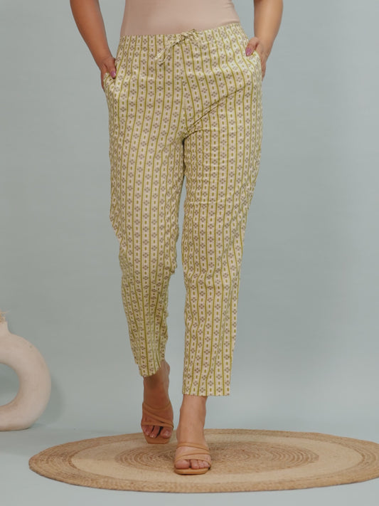 Soft Cotton Striped Pant