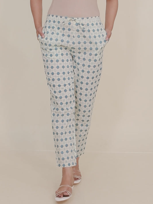 Soft Cotton Geometric Pant