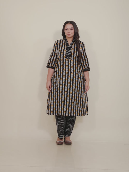 Soft Cotton Floral Kurta