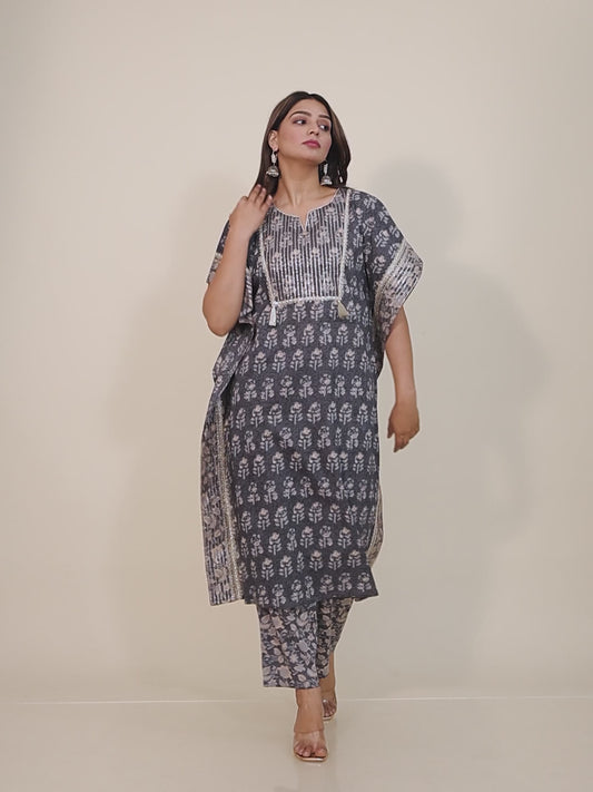 Soft Cotton Floral Kurta