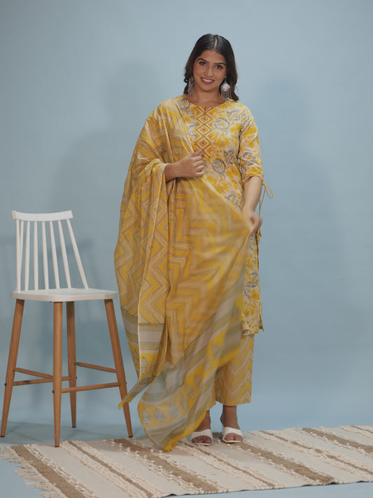 Soft Cotton Floral Kurta