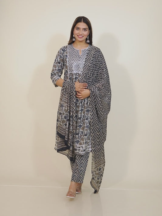 Soft Cotton Floral Kurta