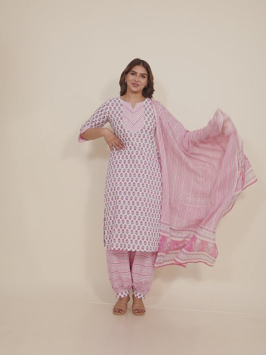 Soft Cotton Floral Kurta