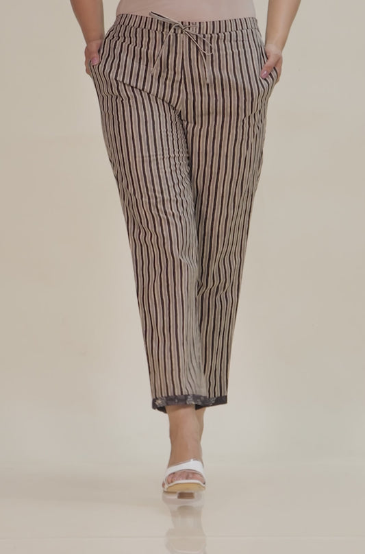 Soft Cotton Striped Pant