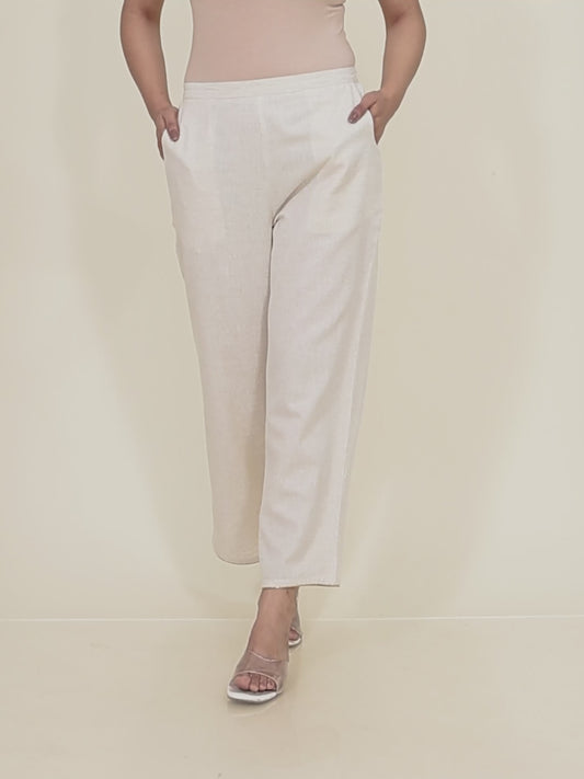 Linen Cotton Solid Pant