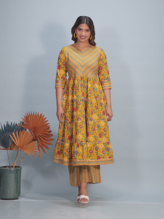 Soft Cotton Floral Kurta