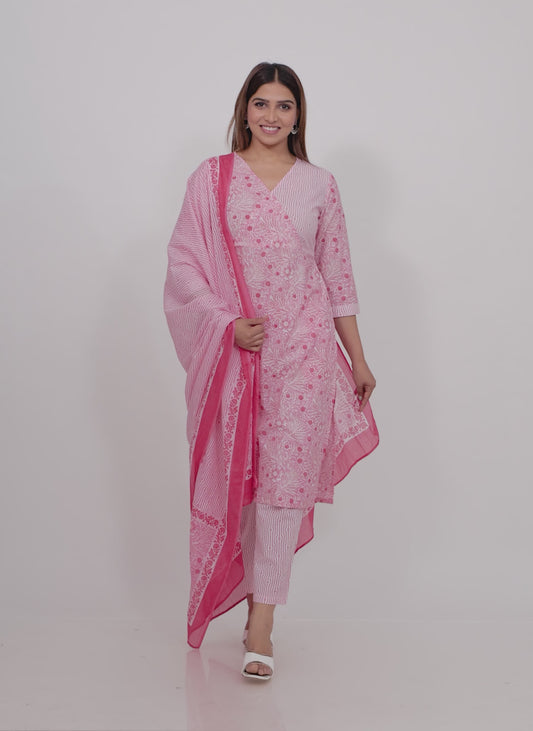 Soft Cotton Floral Kurta