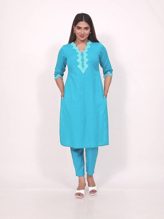 Linen Cotton Solid Kurta