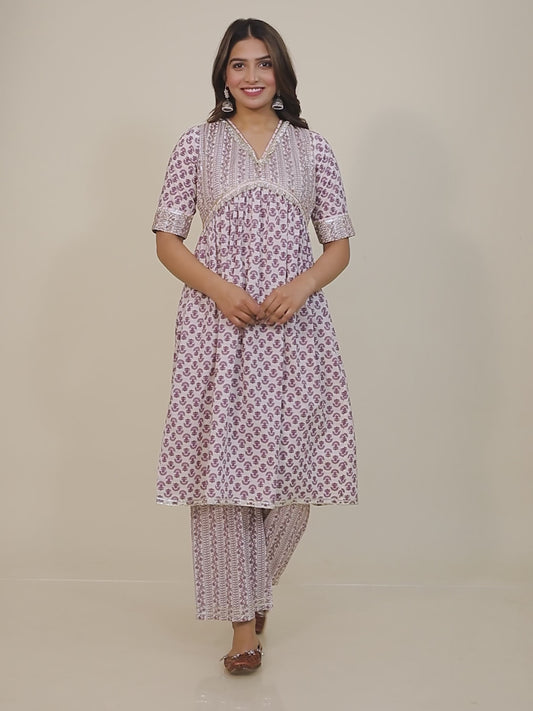 Soft Cotton Block Kurta