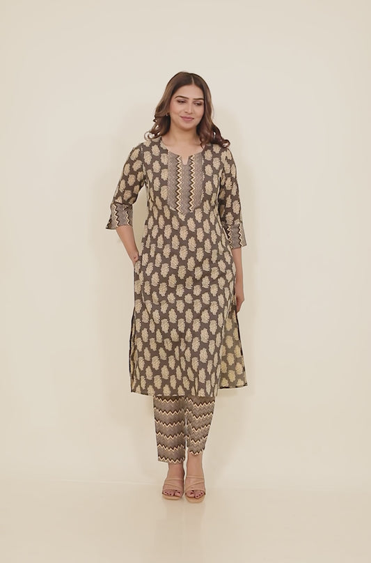 Soft Cotton Floral Kurta