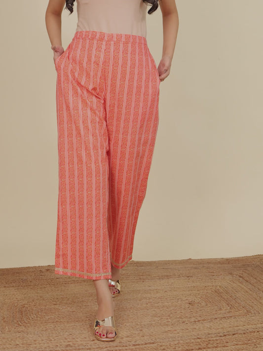 Soft Cotton Striped Pant