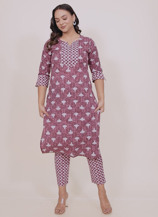 Soft Cotton Floral Kurta