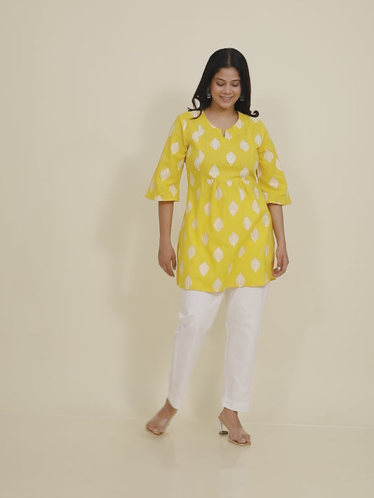 Soft Cotton Geometric Kurti