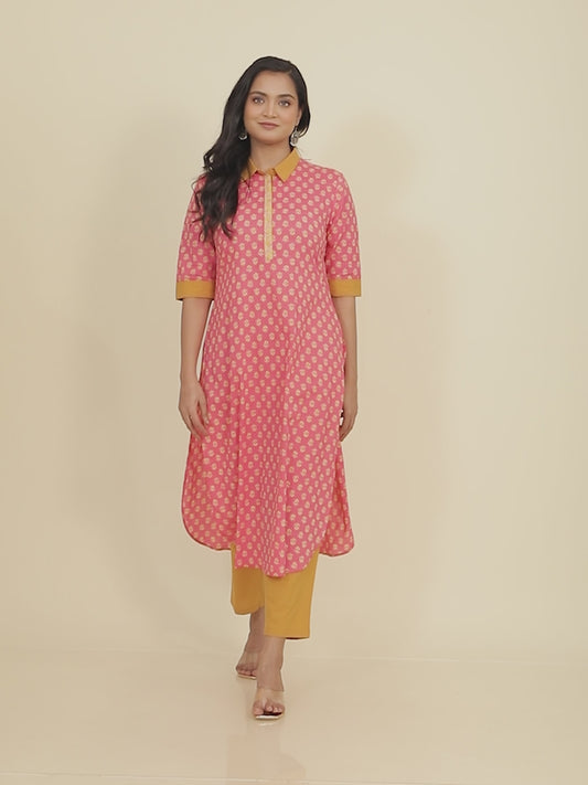 Soft Cotton Floral Kurta