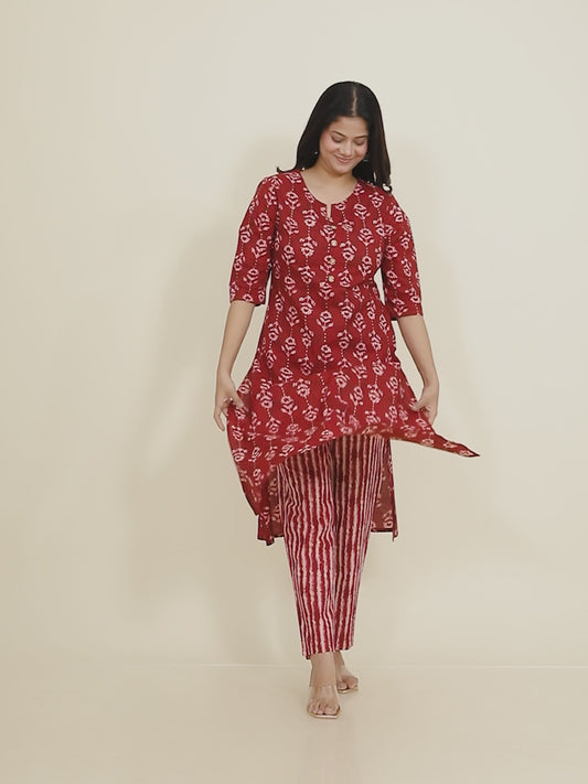 Soft Cotton Floral Kurta