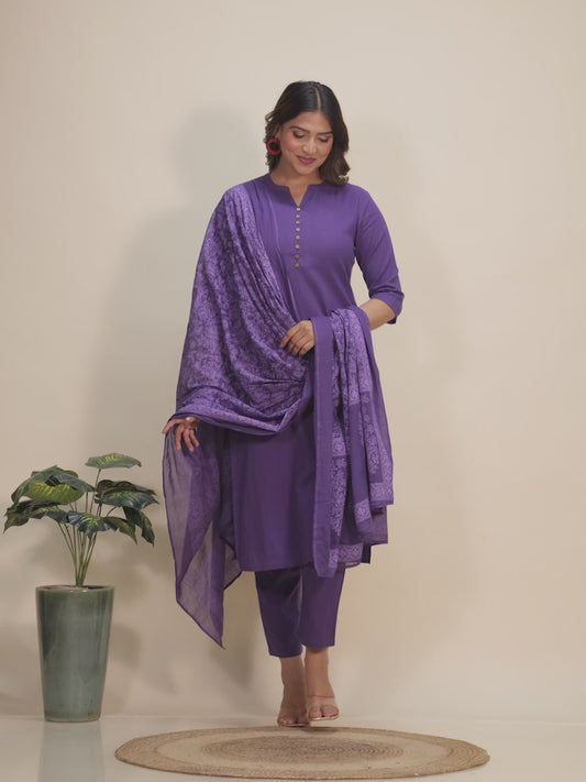 Linen Cotton Solid Kurta