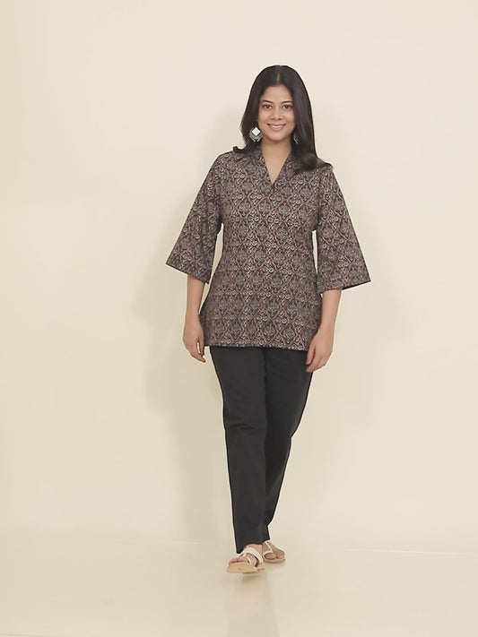 Soft Cotton Ajrakh Kurti