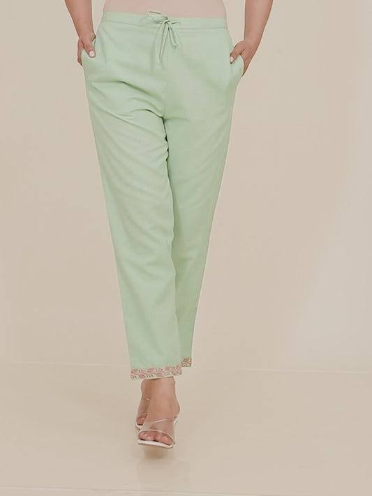 Linen Cotton Solid Pant